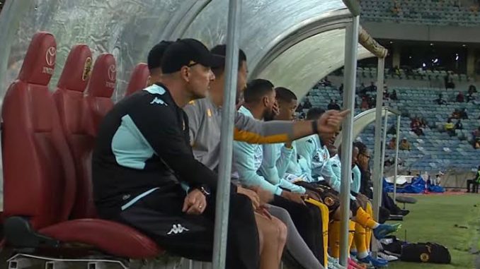 Kaizer Chiefs players spotted exchanging with words during the match on ...